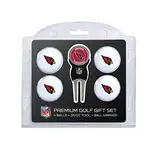 Team Golf NFL Arizona Cardinals 4 Golfbälle und Pitchgabel-Set, reguläre Größe, Golfbälle (4 Stück) & Pitchgabel mit abnehmbarem doppelseitigem Magnetmarker