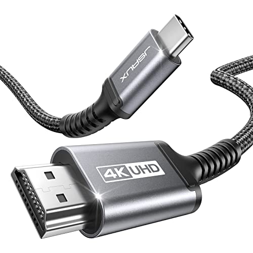 JSAUX USB-C-auf-HDMI-Kabel, 4K, UHD (Thunderbolt 3 kompatibel) für MacBook Pro 2018/2017, iPad Pro 2018/Air 2020, Samsung Galaxy S20/S10, Surface Book 2, Huawei P40 usw., 3 m