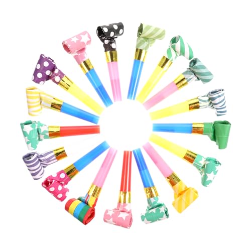 20 Stück Tröte,Party Kinder Gebläse,Krachmacher Tröten Spielzeug,Kinder Jubel Partytröten,Tröte Kindergeburtstag,Kindergeburtstag Luftrüssel,Tröten für Kinderspielzeug Geburtstag Party Graduierung