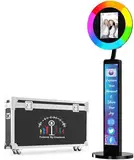 YCKJNB Photobooth Machine, Tragbare Photo Booth Machine mit Flightcase, Selfie Ringlicht, App Steuerung, Fernbedienung, LED Makeup Ring Light für Tiktok, YouTube (Schwarz, Leuchtkasten)
