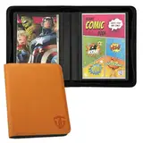 TCGUARD Comicbuch Binder für über 24 Comic Books, Comicbuch Aufbewahrungsalbum mit Hüllen für aktuelle, Silver Age- und normale Comics in Säcken und Kartons für Sammler von Comics, Orange
