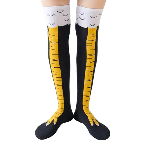 Chicken Leg Socks Lustigem Hühnerbein Socken Hühnerbeine Hühner Strümpfe Personalisierte Socken Funny Socks Witzige Geschenke Geschenk Socken Damen Erwachsene Verrückte Kostüm Overknees Wärme (Q3)