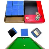 ZLXFT Billard Chalk,12pcs Billard Kreide Zubehör,Pool Queue Würfel,Billardkreide Blau,Calciumcarbonat Rutschfeste Billard,Billard Zubehör Kreide,Billard Kreide für Amateure und Profis