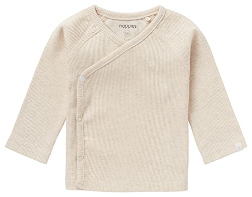 Noppies Unisex Baby U Tee Overlap Ls Rib Nanyuki T Shirt, Ras1202 Oatmeal -P611, 56 EU