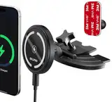 OHLPRO Mag Autohalterung mit Ladefunktion für iPhone 16, 15W Schnellladen CD Schacht Mag Auto Ladegerät mit Entlüftungsclip