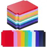 Vxcbad 100 Pcs Kartentrenner - 3,8 x 2,7 Zoll Spielkarte Kartenteiler für Spiele und Lagerung - Multicolor Plastikkarte für Arbeitsplatz