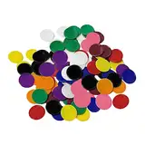 Pokerchips, 200 Pcs Plastechips Poker Chips Spielchips Bingo Plättchen Zahlen Wertmarken Jetons Spielmünzen für Mathe and Casino Spiele, Plastik Einkaufschip Einkaufswagenchip, 25 mm 10 Farben