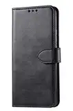 GIOPUEY Leder Hülle für VIVO Y52/VIVO Y72 5G, All Inclusive Flip Leder Case Cover, 3 Kartenfach Halterungs Funktion Handyhülle für VIVO Y52/VIVO Y72 5G - Schwarz