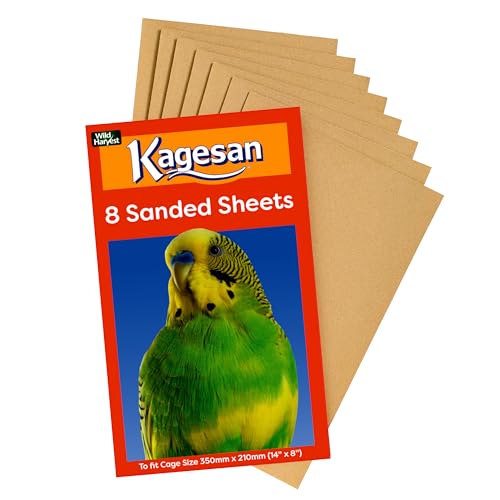 Kagesan Sandblätter für Vogelkäfige, klein (35 x 21 cm), 96 Stück