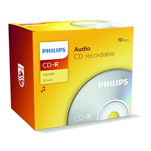 Philips CD-R Audio Rohlinge (700 MB / 80 Minuten, 10er Jewel Case)