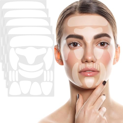 JEYORZY 80 Stück Anti Falten Pads, Wiederverwendbare Silikon Patches, Silikonpflaster Gegen Falten, Brustfalten Pad, Augenpads Gegen Falten, Gesicht, für Dekolleté, Brust, Hals, mit Gua Sha Stein