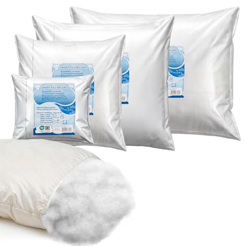 Füllwatte für Kissen; Flauschiges Polyester Füllmaterial Stopfmaterial; Kissenfüllung Stofftier- & Bastelwatte; Öko-Tex Zertifiziert (0,25 Kg.)