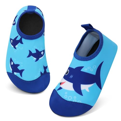 TMEOG Badeschuhe Kinder Wasserschuhe Kleinkind Aquaschuhe rutschfeste Schwimmschuhe Schnell Trocknend Strandschuhe Surfschuhe Badeschuhe für Kinder Jungen Mädchen
