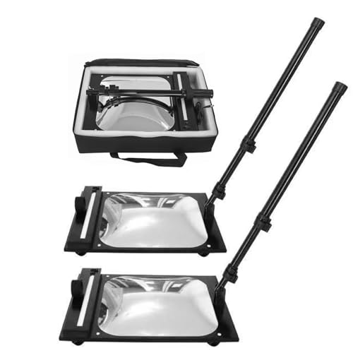 CHHMAELOVE 2er-Pack Inspektionsspiegel mit Licht, Inspektionsspiegel für Neufahrzeuge mit Universalrad, tragbarer Hand-Suchspiegel für unter das Fahrzeug, für Parkplatzsicherheit, Autowartung,2pcs