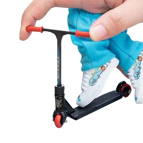 6 Finger Skateboard - Scooter Finger Spielzeug Set,8,1 * 5,6 * 8,2 cm Finger Scooter Set,Pädagogische Spielzeug,Finger Skateboard Training Requisiten,Bike Miniatur Trick Roller,