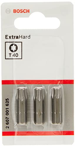 Bosch Accessories Bosch Professional Bit Extra-Hart für Innen-Torx-Schrauben (T40, Länge: 25 mm, 3 Stück)