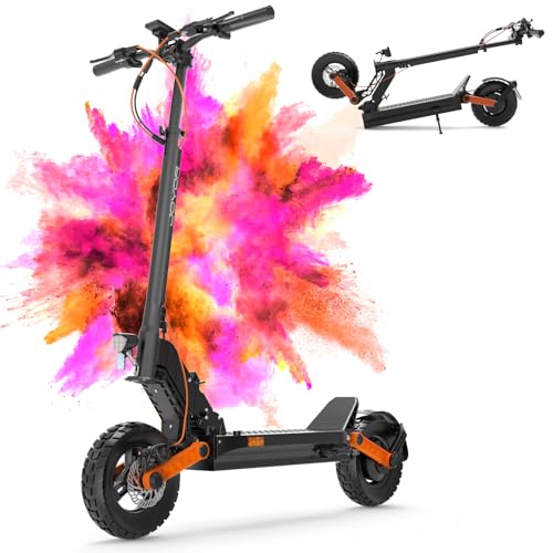 JOYOR S E Scooter, 48V13Ah Elektroroller Fährt 40-55 Km, Mit Doppeltem Mechanischen Bremssystem Und Doppelter Stoßdämpfung, Faltbarer E Roller Mit 10" geländereifen