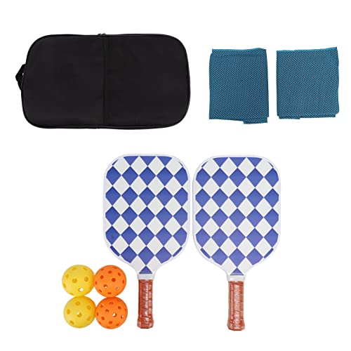 Apexare Pickleball-Paddel-Set, Outdoor-Pickleball-Set mit 2 Fiberglas-Paddeln, Ballschlägern, 4 Bällen, 2 Kühlhandtüchern, 1 tragbare Tasche, leichte Schläger für Männer und Frauen