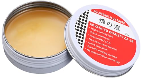 DAZISEN 50g Lötpaste - Lötflussmittel-Zinnpaste, Lötdocht, Flussmittel Lötpaste Keine Saubere Formulierung, Lötflusspaste für Mechaniker, Metall, Zinn, PC-Karten, Bauelemente(Nettogewicht 50g)