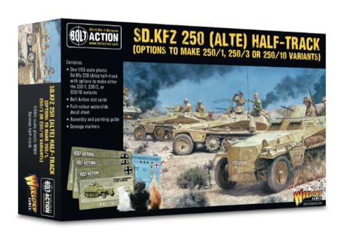 Warlord Games Sd.Kfz 250 (Alte) Halbspur (Optionen für 250/1, 250/3 oder 250/10 Varianten) – 1:56/28 mm Kunststoffmodell, Halbspur für Bolzen-Action