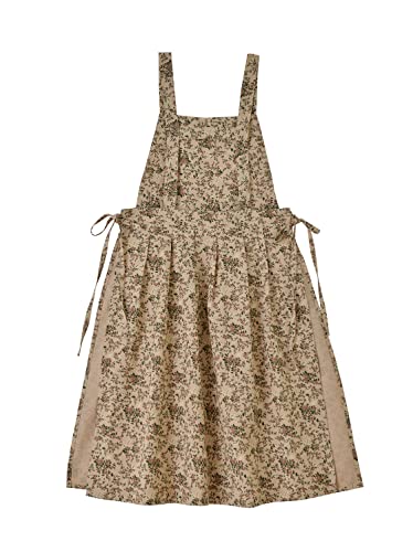 Nanxson Damen Baumwolle Schürze Blumen gedruckt Seitenschlitz Lätzchen mit Taschen für Küche,Garten,Hausarbeit,Blumengeschäft CFL0007