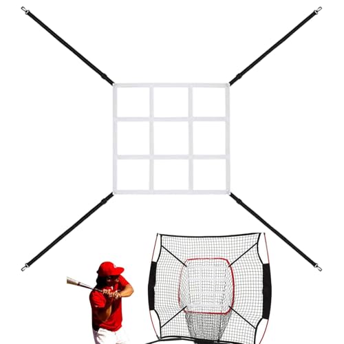 Baseball Schlagzone Zielscheibe – Einstellbare Wurfhilfe, Riementrainingsgerät | Tragbare Baseball-Schlagnetze, Wurfbereich für präzises Schlagen, Zielscheibe