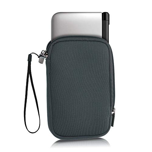 kwmobile Tasche kompatibel mit Nintendo 3DS XL - Handheld Spielekonsole Neopren Hülle in Grau