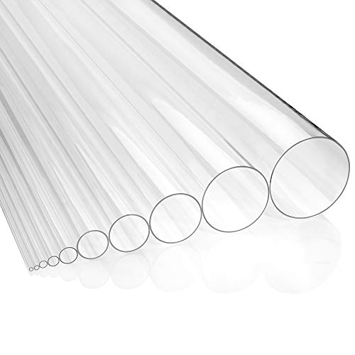 Acrylglasrohr XT Ø 12mm / 8mm (Aussen/Innen), transparent, durchsichtig, 1000mm lang - Zeigis® / farblos/PMMA/glasklar/extrudiert