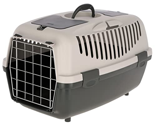 Kerbl Pet Katzen Transportbox Gulliver 3 Metalltür Streichelklappe Teilefach, 1 Stück (1er Pack)