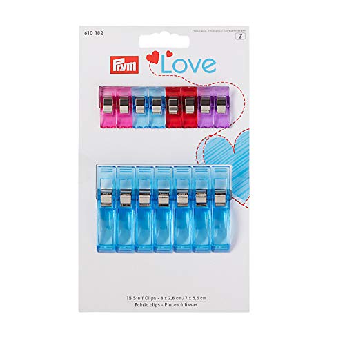 Prym Love Stoff Clips 2,6 + 5,5 cm, Kunststoff, farbig Sortiert