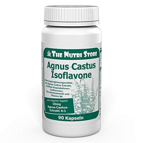 Agnus Castus 10 mg Extrakt Isoflavone 46 mg - Nahrungsergänzungsmittel mit Agnus-Castus Extrakt, Rotklee-Kopoubohnen-Isoflavonen, Borretschsamenöl und Vitamin B6