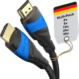 KabelDirekt – 8K & 4K HDMI Kabel – 2x 0,25m – Entwickelt in Deutschland – Für jedes HDMI-Kabel Setup (10K, 8K@60Hz & 4K@120Hz, High Speed HDMI 2.1 mit Ethernet, Blu-ray, PS5, Xbox Series, Switch)