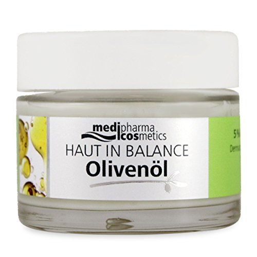 Olivenöl Dermatologische Gesichtspflege | Bei sehr trockener, gereizter Haut | von medipharma cosmetics Haut in Balance | Auch bei Neurodermitis und empfindlicher Haut | 50 ml