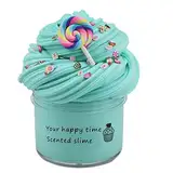 Fluffy Slime, 70 ml Fruit Slime 50 g, Slime Party Gifts for Children, Cloud Butter Slime, Super Soft and Non-Sticky, A Birthday Gift for Girls and Boys Aged 8-12 Years (Green)