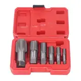 6-teiliges Rohrgewindebohrer-Set, NPT-Gewindebohrer-Set, Kohlenstoffstahl-Gewindebohrer-Set für PVC-Rohre, Stahlbohrer Zum Reinigen von Beschädigten 1 Zoll, 3/4 Zoll, 1/2 Zoll,