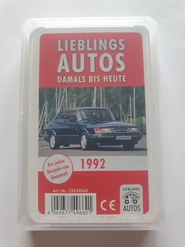 Lieblings Autos Auto Quartett 1992 Baujahr Geburtsjahr 33. Geburtstag Geschenk Spielkarten Neu