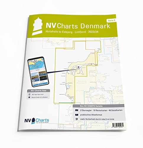 NV Atlas Serie 9 mit App Lizenz - Seekarte Nordsee - Hirtshals to Esbjerg & Limfjord