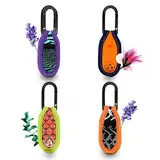 OLLEENO® Mückenschutz Clip Moskito Insektenschutz Anhänger für Outdoor Camping Wandern Sport Anti Mücken Clip aus Neopren (4 Stück + 4 Nachfüll-Pellets)