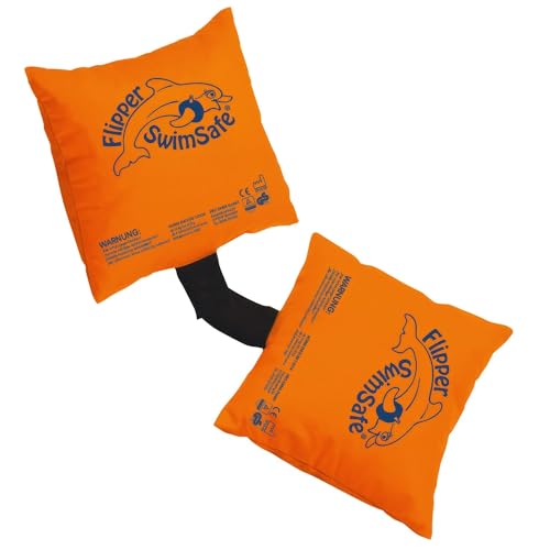 Flipper SwimSafe 1080 - Schwimmkissen für Kleinkinder aus Baumwolle, sichere Schwimmhilfe mit verstellbarem Gummiband zum Schwimmen lernen