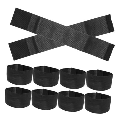 BELLIFFY 11-teiliges Sport-trauerarmband: Schwarze, Verstellbare, Elastische Bänder Für Trauerfeiern, Gedenkfeiern, Team-events, Gebetstreffen, Respektvolle Anlässe