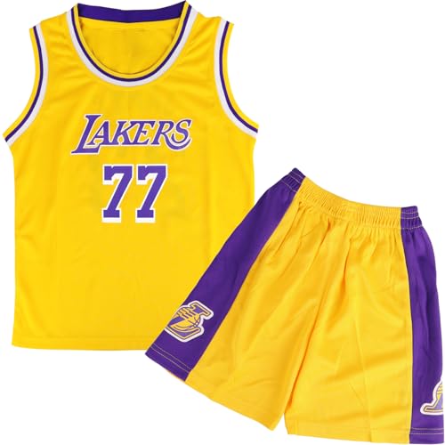 FUTERLY Basketball Trikot Kinder, 2 Stück Basketball Trikot Jungen, Basket-ball Jersey und Shorts, Basket-ball Kostüm Kinder, Basket ball Weste Geschenke,6-8 Jahre/M