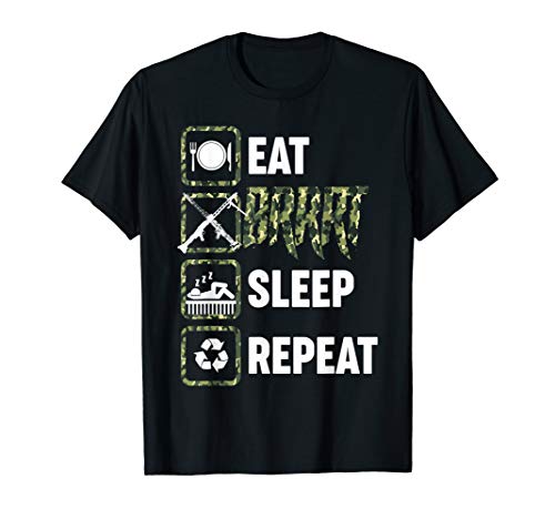 Schießbahn Eat Sleep BRRT Repeat T-Shirt