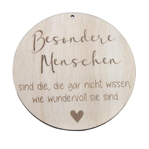 Holzplättchen Besondere Menschen - Geschenk Weihnachten - Geschenk Lieblingsmensch - Geschenkeanhänger