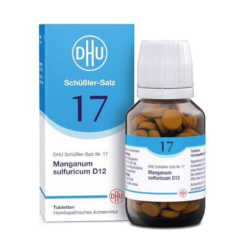 DHU Schüßler-Salz Nr. 17 Manganum sulfuricum D12 – Das Mineralsalz der Blutbildung – das Original – umweltfreundlich im Arzneiglas, 200 St. Tabletten