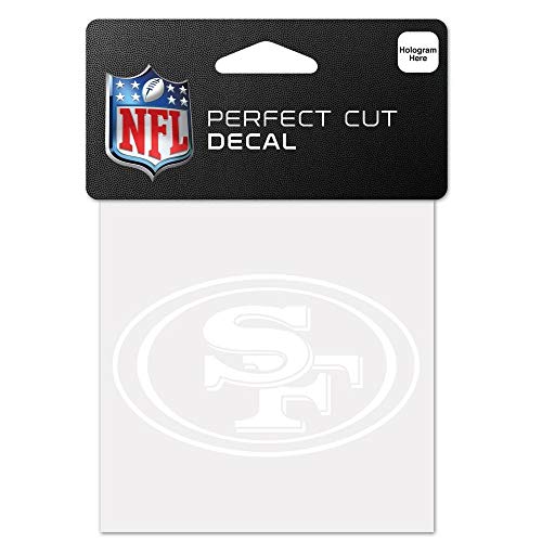 Wincraft NFL San Francisco 49ers 10,2 x 10,2 cm, perfekter Schnitt, Weiß, Einheitsgröße, Teamfarbe