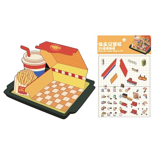 3D-Szenenaufkleber - 3D Bastelaufkleber | Miniatur-Laden Für Scrapbooking Tagebuch & Gestaltungsideen Für Kinder Und Erwachsene