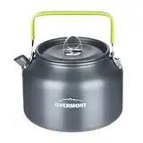 OVERMONT Camping Wasserkocher Kessel Teekanne Kaffeekanne Tragbar Aluminium für Outdoor Picknick Wandern