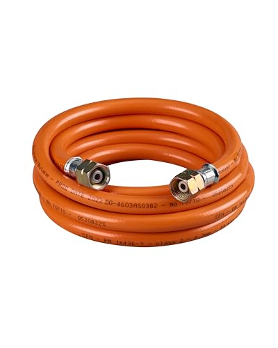 CFH Gasschlauch 5 m 3/8" VS 500 - Ersatz- und Verlängerungsschlauch für Propan/Butan, Ideal geeignet für Abflamm- oder Gaslötgeräte, DVGW zertifiziert