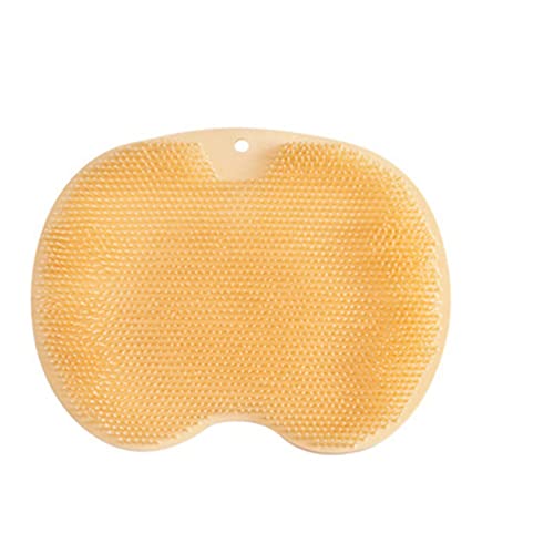 Dusche Fuß & Rücken Scrubber, Massage Pad, Wandmontage Rückenschrubber, Rückenbürste mit rutschfesten Saugnäpfen reinigt, Badezimmer Waschen Fußmatte Peeling Tote Haut Fußbürste (Orange)