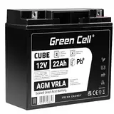 Green Cell® AGM 12V 22Ah Akku Vlies Batterie VRLA Blei Batterie Bleiakku Ersatzakku Akkubatterie Versorgungsbatterie Zyklenfest Wartungsfrei USV Golfwagen Rasenmäher Rollstuhl Scooter Quad